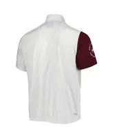 Men's adidas White Mississippi State Bulldogs M Stm Aeroready Half-Zip Jacket