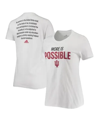 Women's adidas White Indiana Hoosiers More Is Possible T-shirt