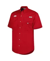 Men's Columbia Cardinal Arkansas Razorbacks Bonehead Button-Up Shirt