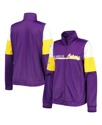 Women's G-iii 4Her by Carl Banks Purple Los Angeles Lakers Change Up Full-Zip Track Jacket