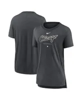Women's Nike Heather Charcoal Chicago White Sox Authentic Collection Early Work Tri-Blend T-shirt