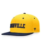 Men's Fanatics Gold, Navy Nashville Predators Heritage City Two-Tone Snapback Hat