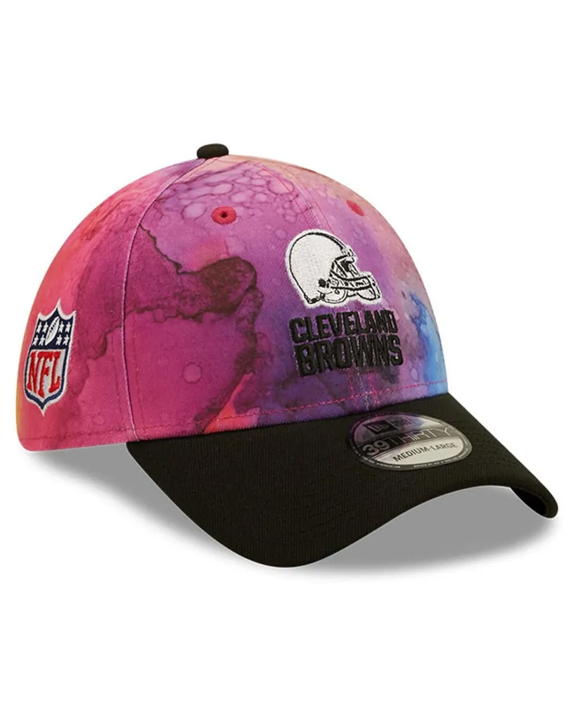 Men's New Era Pink, Black Cleveland Browns 2022 Nfl Crucial Catch 39THIRTY Flex Hat