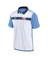 Men's Nike White, Light Blue Minnesota Twins Rewind Stripe Polo Shirt