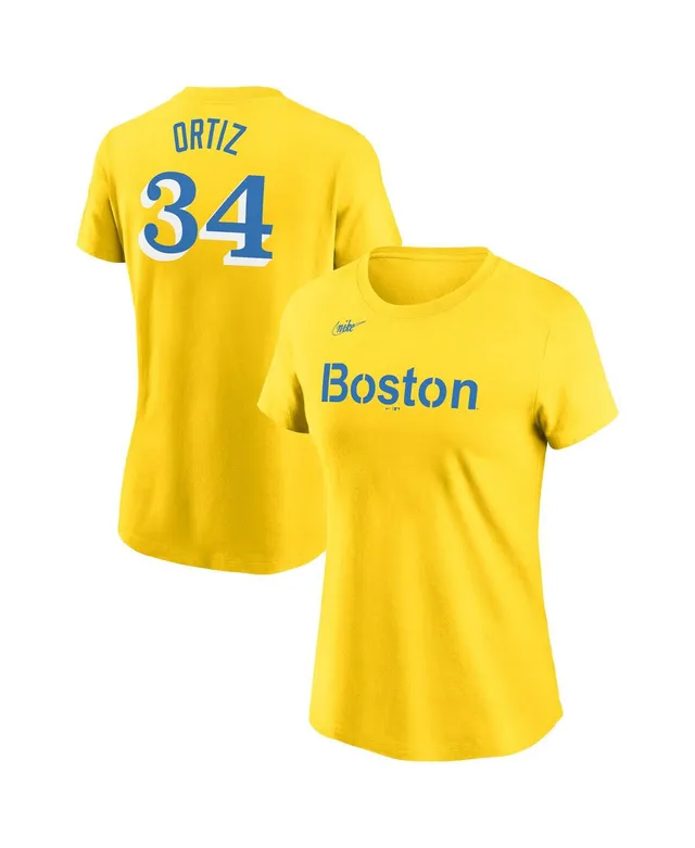 Nike Women's Nike David Ortiz Gold Boston Red Sox City Connect Replica  Player Jersey
