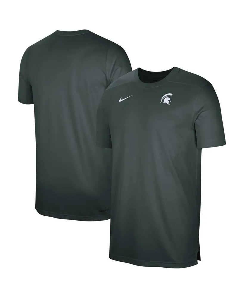 Men's Nike Green Michigan State Spartans Sideline Coaches Performance Top