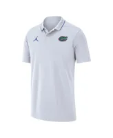 Men's Jordan White Florida Gators Coaches Performance Polo Shirt