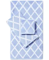 Lauren Ralph Sanders Diamond Cotton Washcloth, 13" x