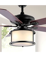 Brantley 52" 2-Light Bohemian Farmhouse Iron Led Ceiling Fan