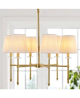 Cillian 27" 6-Light Mid-Century Modern Iron Led Chandelier