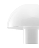Boletus 10.75" Contemporary Bohemian Rechargeable, Cordless Iron Integrated Led Mushroom Table Lamp