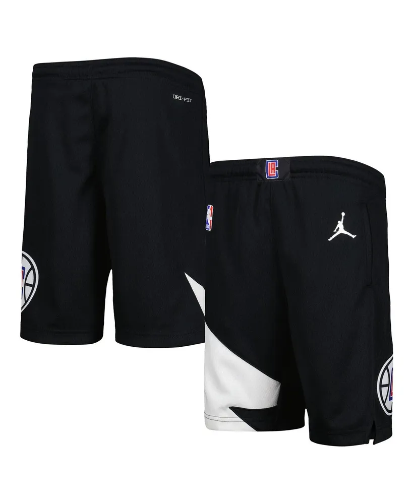 Big Boys and Girls Jordan Black La Clippers Statement Edition Swingman Performance Shorts