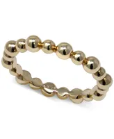 Anzie Polished Ball Beaded Band in 14k Gold