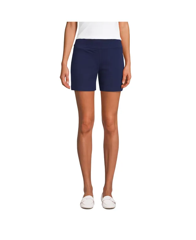 Lands' End Women's Starfish Mid Rise Straight Leg Elastic Waist