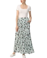 kimi + kai Women's Print Box Pleat Maxi Skirt