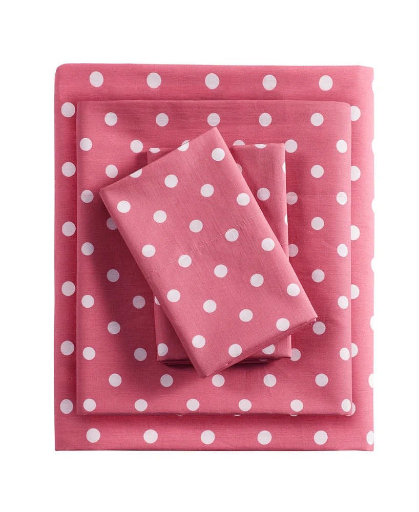 Mi Zone Polka Dot Cotton -Pc. Sheet Set