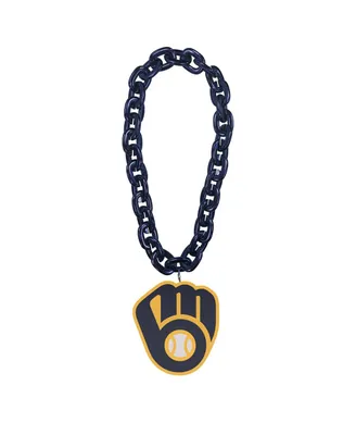 Men's and Women's Navy Milwaukee Brewers Team Logo Fan Chain