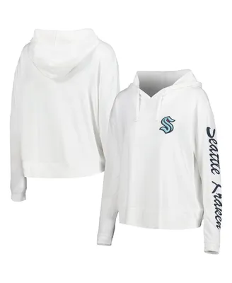 Women's Concepts Sport Cream Seattle Kraken Accord Hacci Long Sleeve Hoodie T-shirt