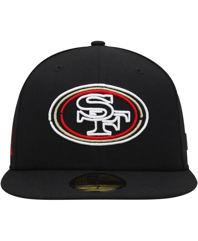 Men's New Era Black San Francisco 49ers Crown 5X Super Bowl Champions 59FIFTY Fitted Hat