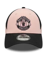 Men's New Era Pink, Black Manchester United 9FORTY Adjustable Hat