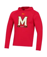Men's Under Armour Maryland Terrapins School Logo Raglan Long Sleeve Hoodie Performance T-shirt