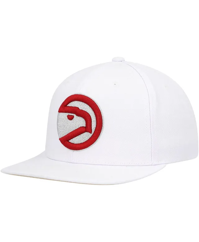 Men's Mitchell & Ness Yellow/Red Atlanta Hawks Hardwood Classics 25th Anniversary Team Side Fitted Hat