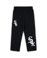 Toddler Boys and Girls Black, White Chicago Sox Batters Box T-shirt Pants Set