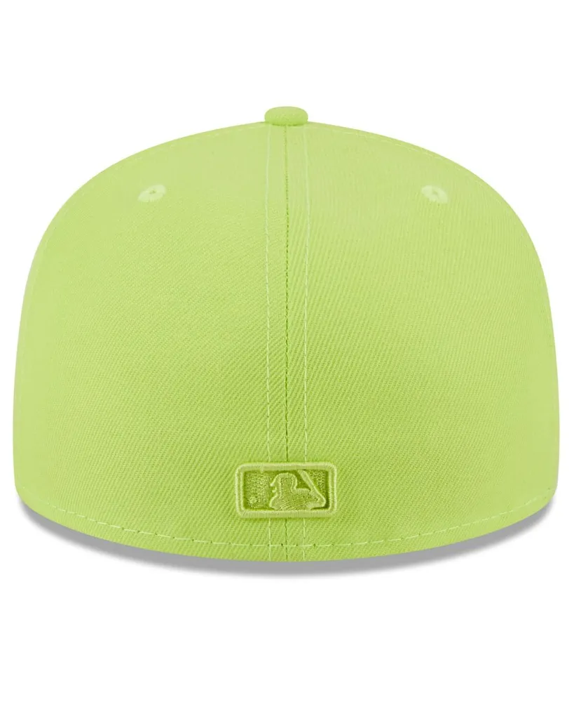 Men's New Era Neon Green Los Angeles Dodgers 2023 Spring Color Basic 59FIFTY Fitted Hat