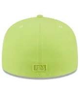 Men's New Era Neon Green Los Angeles Dodgers 2023 Spring Color Basic 59FIFTY Fitted Hat