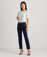 Lauren Ralph Stretch Boatneck Top, Regular & Petite