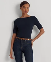 Lauren Ralph Stretch Boatneck Top, Regular & Petite