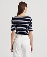 Lauren Ralph Striped Boatneck Top