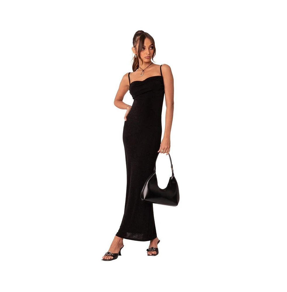 Women's Open Back Maxi Dress