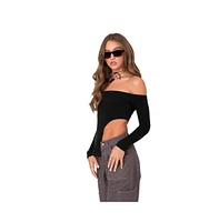 Women's Asymmetric Off Shoulder Top