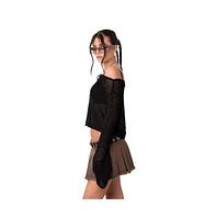 Women's Off The Shoulder Knitted Top