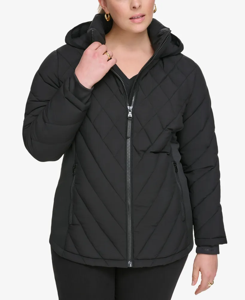 Calvin Klein Fleece Hooded Jacket - Macy's