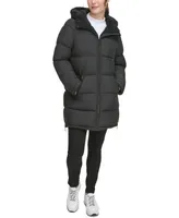 Calvin Klein Women's Faux-Fur-Lined Hooded Puffer Coat