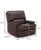 Closeout! Binardo 40" Zero Gravity Leather Power Recliner, Created for Macy's