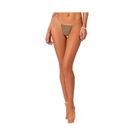 Women's Bikini Bottoms With Thin Rubber Straps