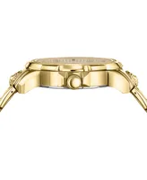 Versus Versace Men's Three-Hand Quartz 6e Arrondissement Gold-Tone Stainless Steel Bracelet 46mm