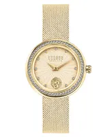 Versus Versace Women's Two-Hand Quartz Lea Gold-Tone Stainless Steel Bracelet 35mm