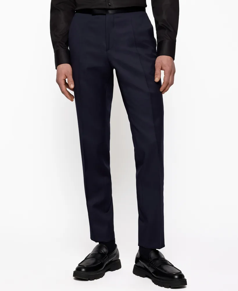 Super slim fit microstructure suit trousers - Man | MANGO OUTLET Greece