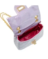 Tiny Treats Girls Classic Quilted Sparkle Mini Handbag