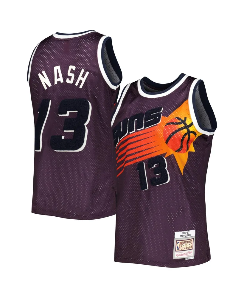 Men's Mitchell & Ness Steve Nash Purple Phoenix Suns Hardwood Classics Off-Court Swingman Jersey