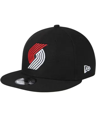 Men's New Era Black Portland Trail Blazers Official Team Color 9FIFTY Adjustable Snapback Hat
