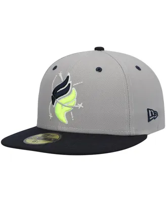 Men's New Era Gray Columbia Fireflies Authentic Collection Team Alternate 59FIFTY Fitted Hat