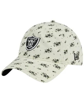 Men's New Era Cream Las Vegas Raiders Bloom 9TWENTY Adjustable Hat