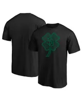 Men's Fanatics Black San Diego Padres St. Patrick's Day Celtic Charm T-shirt