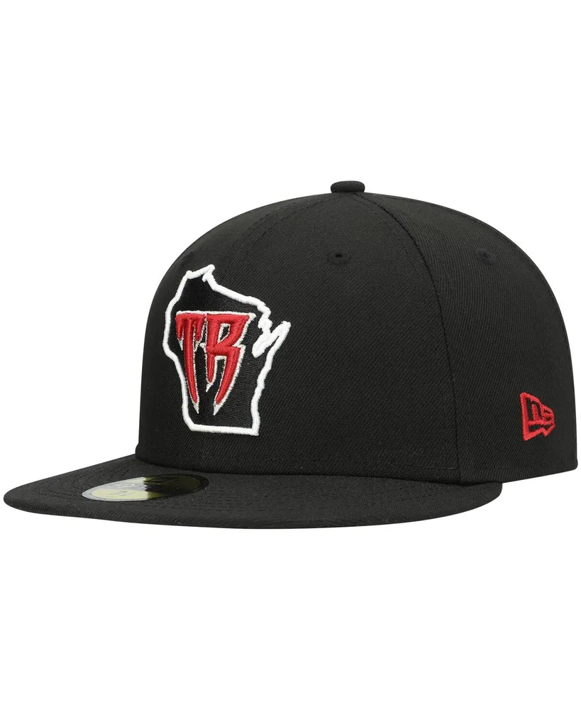 Men's New Era Black Wisconsin Timber Rattlers Authentic Collection Team Alternate 59FIFTY Fitted Hat