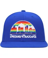 Men's Mitchell & Ness Royal Denver Nuggets Hardwood Classics Mvp Team Ground 2.0 Fitted Hat